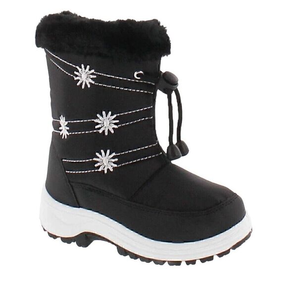 VIA PINKY SCARLETT-51F Children Girls Comfort Flower Warm Mid-Calf Snow Boots 3 - Picture 1 of 8